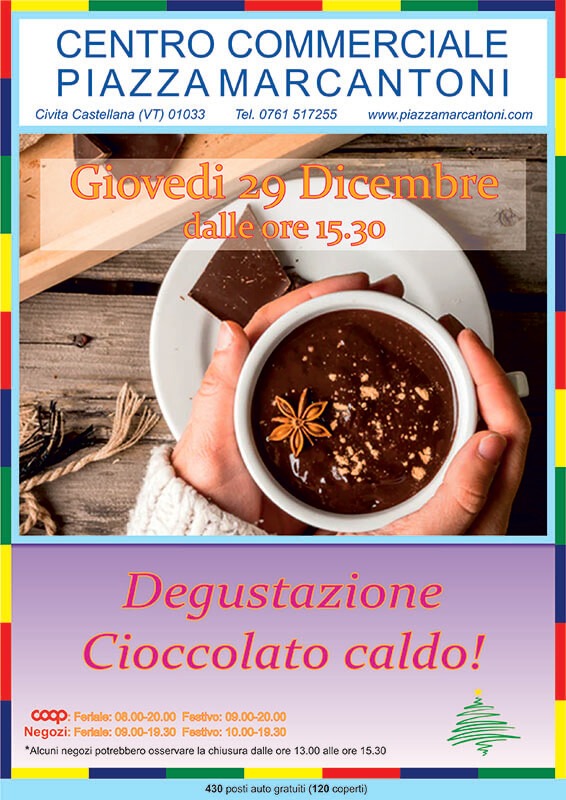 29 DIC- DEGUSTAZIONE CIOCCOLATO CALDO! 29 DIC- DEGUSTAZIONE CIOCCOLATO CALDO!