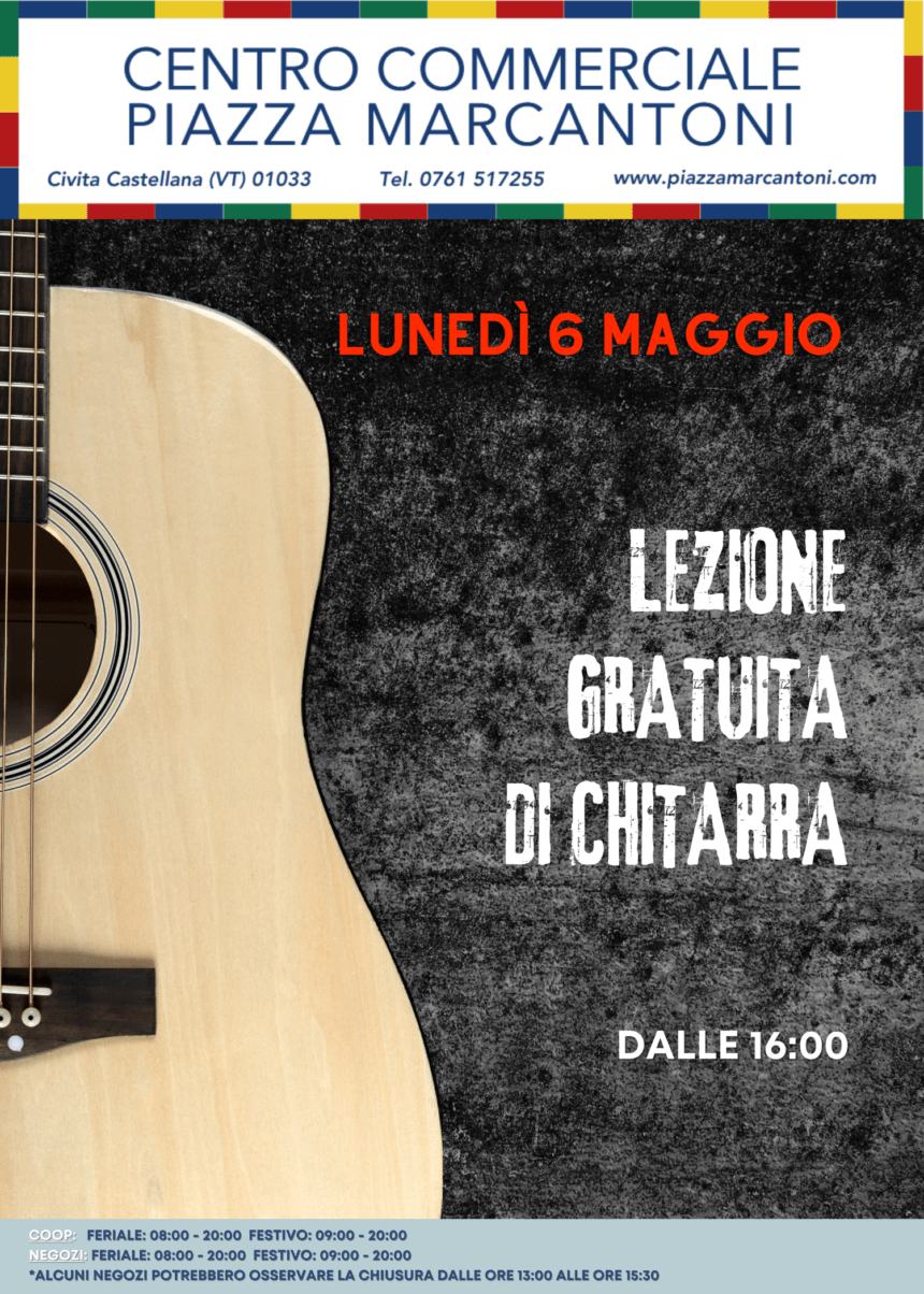Tornano le lezioni gratuite di chitarra a #PiazzaMarcantoni! Tornano le lezioni gratuite di chitarra a #PiazzaMarcantoni!