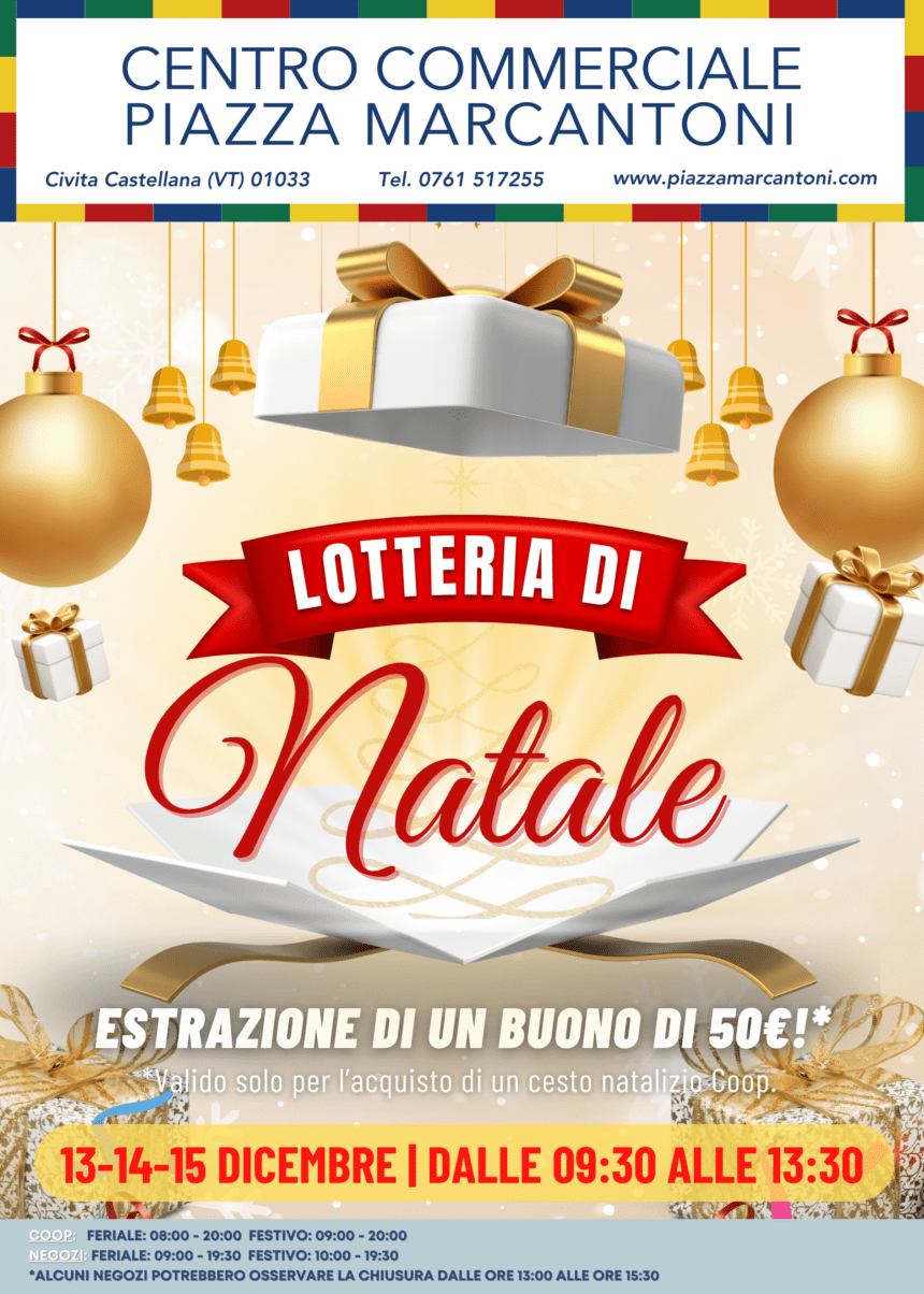 Incredibile lotteria di Natale a #PiazzaMarcantoni!