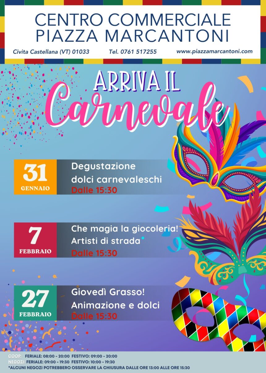 Sta per arrivare il mese di carnevale!
