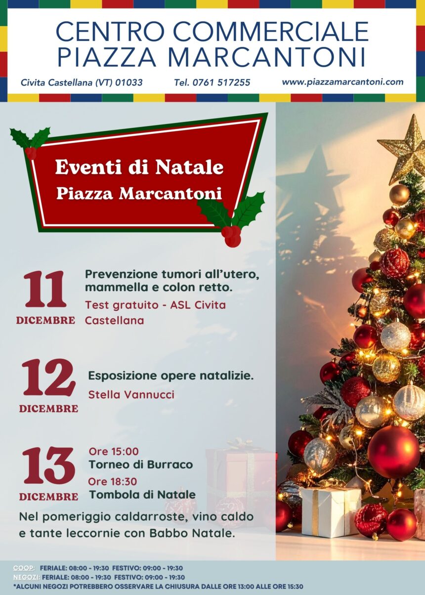 Gli eventi di Natale di #PiazzaMarcantoni continuano! ✨